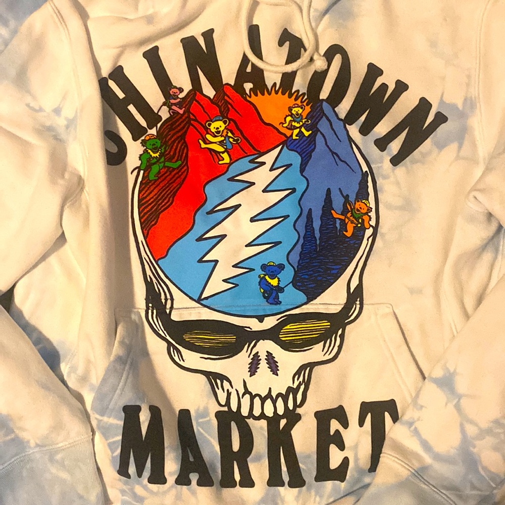 CHINATOWN X GRATEFUL DEAD POSITIVE ALTITUDE TD HOODIE - TIE DYE Sz Large - Picture 8 of 11